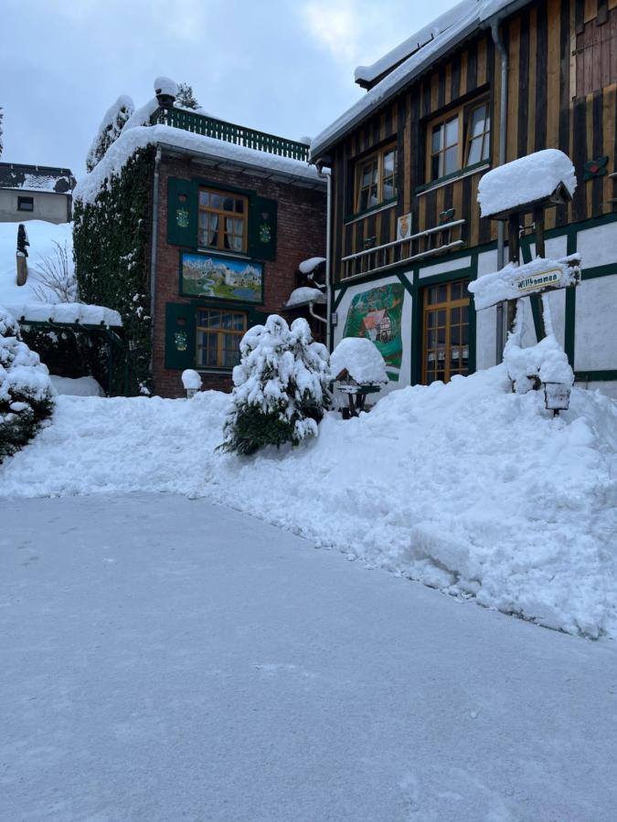 Gasthof & Pension "Schwarzer Adler" Masserberg Eksteriør billede
